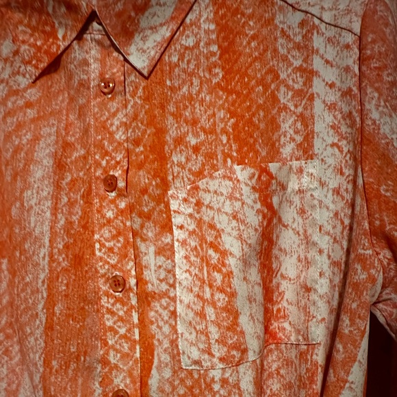 RARE* Queen Collection by Queen Latifah for HSN Maxi Shirt Dress - Coral Python - Picture 9 of 10